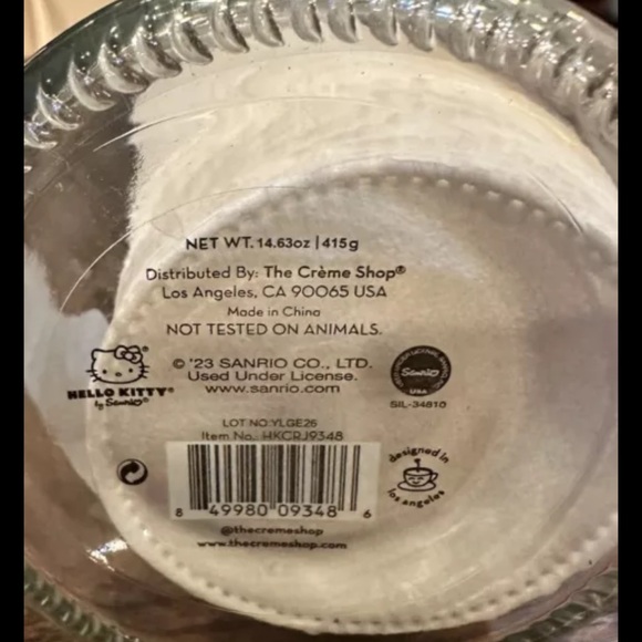 Hello Kitty X The Crème Shop Large Reusable Jar + Premium Cotton Pads NWT Sealed - Picture 4 of 4